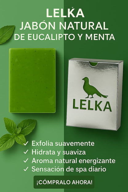 Jabón Artesanal de Eucalipto y Menta, Natural