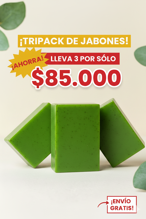 Jabón Artesanal de Eucalipto y Menta, Natural